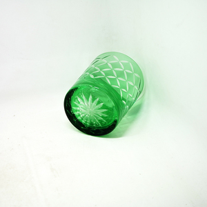 แว่นตาวิสกี้แบบโบราณทำด้วยมือขนาด400มล. สีทับทิมสีแดงสีเขียวเข้มสีน้ำเงิน - Product Image 5