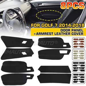 8 piezas de cubiertas protectoras de microfibra para paneles de manijas de puerta y reposabrazos de coche para VW Golf 7 2014 2015 2016 2017 2018 - Product Image 1