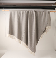Plaid en laine d'agneau tissé sur mesure, couverture polaire pour la maison, idéale pour l'hiver