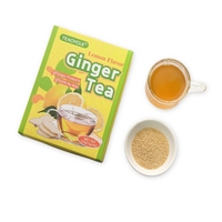 Thé en poudre santé instantané aux herbes aromatisées, épicé, aigre, citron, miel, gingembre, en sachet, durée de conservation de 3 ans, service OEM, boisson au gingembre