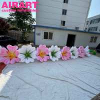Chaîne de fleurs gonflables, décorations florales gonflables pour fêtes et événements, guirlande de fleurs gonflable personnalisée