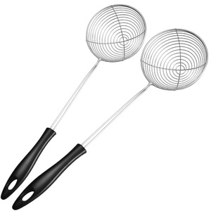 Juego de coladores de alambre de acero inoxidable, 4 tamaños, colador de cocina para Hot Pot, dumplings, albóndigas, té de burbujas, perlas de tapioca - Product Image 5