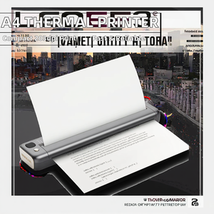 휴대용 미니 <span class=keywords><strong>A4</strong></span> 직열 프린터 203dpi 잉크 프리 WIFI ++ USB 2550mAh 배터리 사무실 사용 재고 - Product Image 2