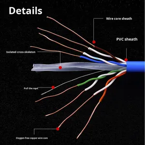 <span class=keywords><strong>Cable</strong></span> <span class=keywords><strong>de</strong></span> <span class=keywords><strong>Internet</strong></span> Cat6 para Interiores, Fácil <span class=keywords><strong>de</strong></span> Instalar, Venta Directa <span class=keywords><strong>de</strong></span> Fábrica, Personalizable, <span class=keywords><strong>Cable</strong></span> <span class=keywords><strong>de</strong></span> Comunicación SFTP Cat6 - Product Image 2