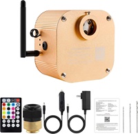 JINXIN 16W Lumière à fibres optiques RVBW à effet scintillant et activée par le son, avec contrôle par application/télécommande, pour éclairage d'étoiles au plafond de voiture et de maison