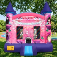 Château gonflable sur le thème de la princesse 17x13x15 pieds, structure de saut gonflable commerciale pour filles, idéale pour la location lors de fêtes d'anniversaire