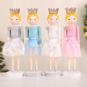 Décorations de Noël en bois en gros, <span class=keywords><strong>Casse</strong></span>-<span class=keywords><strong>noisette</strong></span> danseuse, lot de quatre, décorations de table - Product Image 3