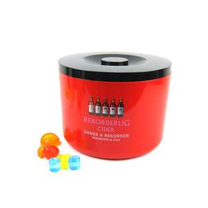 新デザイン 10L 丸型 二重壁 プラスチック製 アイスバケツ ビールクーラー 蓋付き - Product Image 5