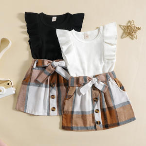 Conjunto de Ropa de Verano para Niñas Yiwu Yiyuan, Camiseta y Falda, Conjunto de Ropa para Niñas, Boutique Infantil, Conjunto de Ropa de Canalé para Bebés de 1 a 5 Años - Product Image 2