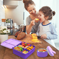 Bento lunchbox met 8oz thermosbeker voor soep, lekvrije lunchcontainers, geïsoleerde thermosfles voor warme maaltijden voor kinderen, voor school en reizen