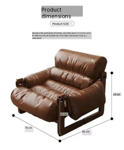 Dream House <strong>New</strong> Sale Luxury Sofa Solid Wood Leather Nordic Leisure Chair Modern Home Sofa Set Living Room <strong>Furniture</strong> - Product Image 5