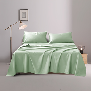 Venta al por mayor de sábanas de hotel 100% algodón de lujo juego de <span class=keywords><strong>cama</strong></span> elástica para King Queen tamaños multicolor liso sábana plana suave Hospital Twin - Product Image 6