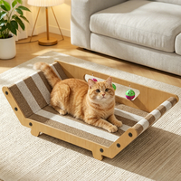 Meilleures ventes : Griffoir pour chat en forme de lit Queen, rayé et coloré, résistant aux griffures, durable, simple et élégant pour chats