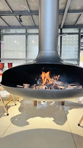 <span class=keywords><strong>Chimenea</strong></span> Colgante Giratoria CRUISE de Acero con <span class=keywords><strong>Puerta</strong></span> de Vidrio para Interiores, con Leña, para Calefacción Interior - Product Image 5