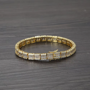 7Mm Ladder Tennis <b>Bracelet</b>, <b>Copper</b> Zirconium Hip Hop <b>Bracelet</b> Tanjing Fashion Lijing Necklace - Product Image 2
