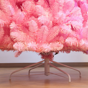 Pointed-Tip Pink Dense PVC Christmas <b>Tree</b>, Full Sizes Available, Floor-Standing Ornament for Home, Living Room & Mall Decoration - Product Image 5