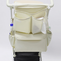 Organisateur de poussette réglable grande capacité, sac suspendu pour poussette, 8 compartiments, compatible avec la plupart des poussettes, sac à couches