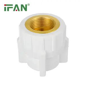 IFANPlus-conector de rosca de latón PPR hembra, adaptador de tubo personalizado, color blanco