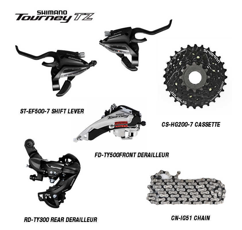 SHIMANO Tourney SL-M315 Bike Groupset - 8 Speed Performance