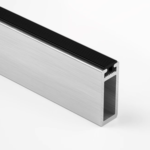 Tige <span class=keywords><strong>de</strong></span> suspension carrée en alliage d'aluminium pour placard, <span class=keywords><strong>bride</strong></span> argentée épaissie pour passe-vêtements et tige <span class=keywords><strong>de</strong></span> séchage d'armoire - Product Image 5