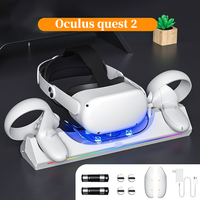 Accesorios para gafas VR, caja de estación de carga de almacenamiento, controlador de auriculares portátil, base de carga de batería para oculus meta Quest 2 3
