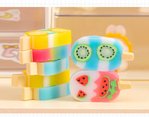 Yeni gelenler kawaii silgi dondurma renkli silgi seti hediye sevimli kırtasiye seti sabit ve okul malzemeleri - Product Image 6