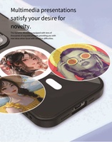 Casing Ponsel NFC E Ink 4-Warna yang Dapat Disesuaikan untuk iPhone 12 15 Pro Max, Layar LED Digital untuk Menampilkan Gambar, Penutup Ponsel dengan Pegangan