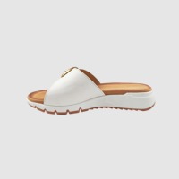 Chaussures compensées à plateforme pour femmes avec boucle métallique, mules compensées à bout ouvert, légères et à semelle épaisse