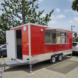 Remolque de catering al aire libre totalmente equipado, máquina de palomitas de maíz y helados personalizada con café para servicios de aperitivos y perritos calientes - Product Image 1