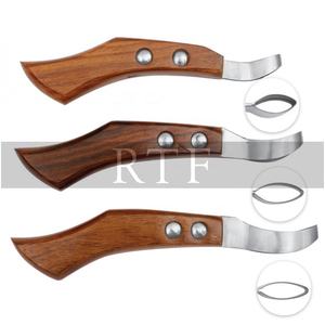 Diverses tailles d'outils de maréchal-ferrant RAW à FINE Couteaux à boucle Instruments vétérinaires pour le soin des sabots - Product Image 4