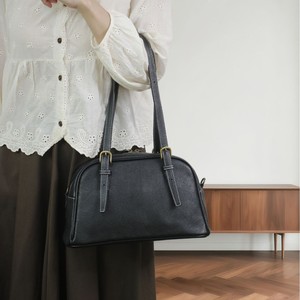 Cross Border Japanese Style Vegetable Tanned Cowhide <b>Bowling</b> Bag For Women Large Capacity Retro Handmade Underarm Crossbody Bag - Product Image 2