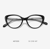 Gafas Elegantes de Ojo de Gato con Diseño Delgado, Patillas con Textura y Montura Degradada con Efecto Mármol