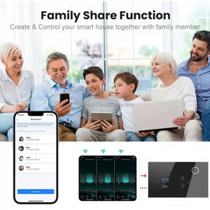 Prises murales intelligentes Tuya pour la maison intelligente, interrupteur sans fil, application de contrôle à distance, verre trempé, 16A, Wifi universel, 100V-240V, prises USB type-C - Product Image 3