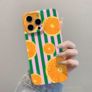 Funda Protectora Rígida para Teléfono Móvil con Diseño de Rayas Verdes y Naranjas, Impresión de Película Fotográfica, para <span class=keywords><strong>iPhone</strong></span> X, Xr, Xs, 11, 12, 13, 14, 15, 16, 17, 18 Pro Max - Product Image 2
