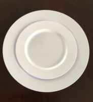 Assiettes à dîner en plastique blanc 10,25 pouces, assiettes jetables de qualité supérieure, sûres et réutilisables, idéales pour la fête