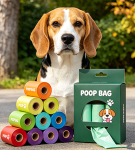 Sacs à déchets pour animaux de compagnie biodégradables, non toxiques et sûrs, sacs à crottes de chien compostables, sacs à déchets sanitaires pour animaux de compagnie pour le camping en plein air - Product Image 1