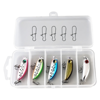 Lot de 5 leurres de pêche durs Mini Minnow de 4 cm et 2,5 g, 5 couleurs, leurres bioniques Mino, ensemble de leurres de pêche durs, vente en gros, ensemble de mini-leurres de pêche