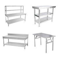 Table de camping pliable en acier inoxydable rectangulaire petite et portable pour pique-nique en plein air, restauration, cuisine à domicile, utilisation latérale