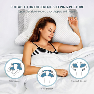 Hot Sale Einstellbare therapeut ische ergonomische Schlaf wellenform Bett kontur Cervi cal 100% Memory Foam Kissen - Product Image 5