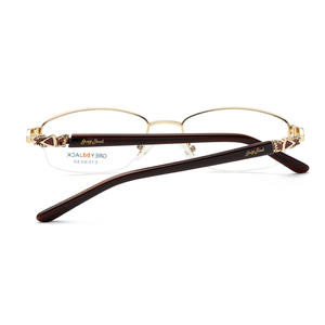 กรอบแว่นตาเกรย์แจ็ค รุ่น 5088 ทรงสี่เหลี่ยม ครึ่งกรอบ แบบโบว์ไท สำหรับผู้หญิง โลหะ ป้องกันรังสียูวี เลนส์ใส - Product Image 2