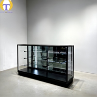 Vitrine Moderne en Verre Trempé pour Magasin de Tabac avec Éclairage LED, Portes Coulissantes, Utilisation Commerciale Multi-Catégories - Durable et Écologique