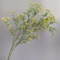 Faux 5vorken Selderij Fruit Gypsophila Kunstbloemen Bruiloft Decor Feest Bloemstuk Boeket Woonaccessoires