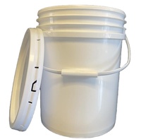 Vente en gros d'usine, baril en plastique de qualité alimentaire de 1L, 2L, 5L, 10L, 20L, 25L, 5 gallons, baril en plastique robuste pour peinture à l'huile, seau en plastique avec couvercle et poignée