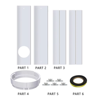 Kit de 4 Piezas de 26.37 Pulgadas para Aislamiento de Ventanas de Aire Acondicionado, Placa de Sellado para Ventanas de Piso a Techo