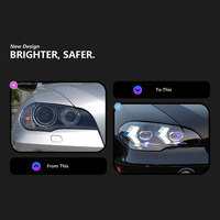 Projecteur LED avec clignotants DRL en forme de flèche pour phare BMW E70, pour X5 E70 2007-2013, mise à niveau avant modifiée, ODM d'usine