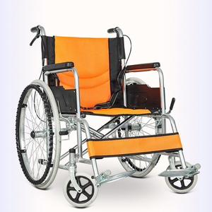รถเข็นวีลแชร์แบบพับได้น้ำหนักเบา KSM-202 ราคาโรงงาน โครงเหล็ก สำหรับผู้สูงอายุและผู้พิการ - Product Image 1