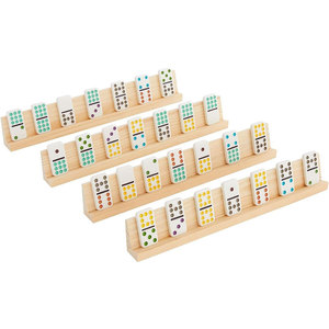 Ensemble de 8 supports en bois de qualité supérieure pour plateaux de <span class=keywords><strong>jeu</strong></span>, organisateur pour <span class=keywords><strong>Mexican</strong></span> <span class=keywords><strong>Train</strong></span>, Chickenfoot et autres jeux - Product Image 6