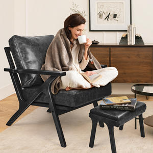 Sillones Reclinables Modernos de Metal, Otomanas Modulares Extensibles, Sillón con Almacenamiento, Tapizado en Cuero PU Grueso, para Dormitorio/Sala de Estar - Product Image 5