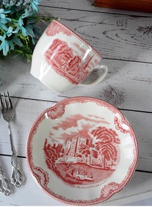Factory Wholesale European Style Red Castle Ceramic <b>Coffee</b> <b>Sets</b> - Product Image 6