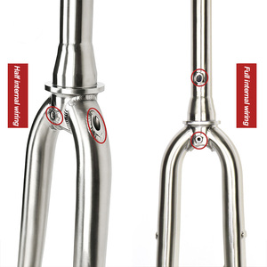 Fourche de vélo en alliage de titane GR9 700*45C, axe conique, avec passage de câbles interne/semi-intégral, sans <span class=keywords><strong>suspension</strong></span> - Product Image 2